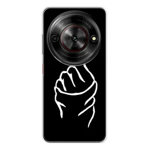 Чехлы (Знак сердечка) на ZTE Nubia Focus 5G (Сердце на черном)