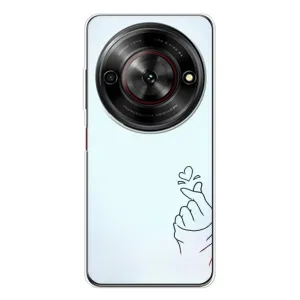 Чехлы (Знак сердечка) на ZTE Nubia Focus 5G (Сердце на голубом)