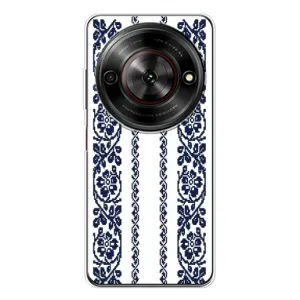 Силиконовый Чехол на ZTE Nubia Focus 5G с картинкой Вышиванки (Синяя вышиванка)