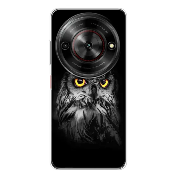 Чехол с рисунком «Сова на чёрном» для ZTE Nubia Focus 5G Чехол с рисунком «Сова на чёрном» для ZTE Nubia Focus 5G