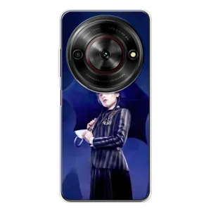 Чехлы с принтом Уэнсдей на ZTE Nubia Focus 5G (Уэнсдей с зонтом)
