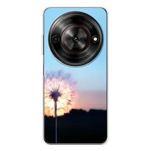 Силиконовый Чехол с одуванчиками на ZTE Nubia Focus 5G (Закат с одуванчиком)