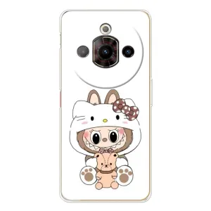 Чехол с принтом Лабубу для ZTE Nubia Focus Pro (Белый Лабубу)