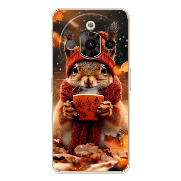 Чехол с рисунком «Белка с кофе» для ZTE Nubia Focus Pro