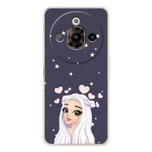 Чехол Стильные девушки на ZTE Nubia Focus Pro (Девушка и сердечки)