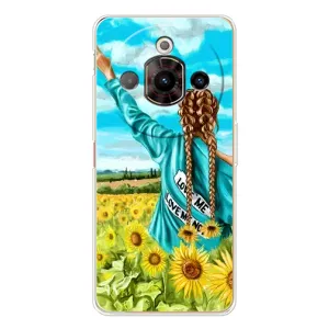 Чехол Стильные девушки на ZTE Nubia Focus Pro (Девушка на поле)