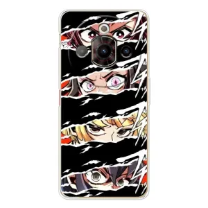 Силіконові чохлі з очіма Anime для Нубія Фокус Про (Очі на чорному)