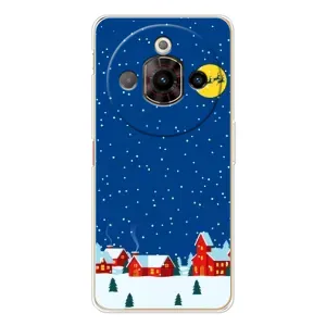 Силиконовый бампер на рождество для ZTE Nubia Focus Pro (Город в снегу)