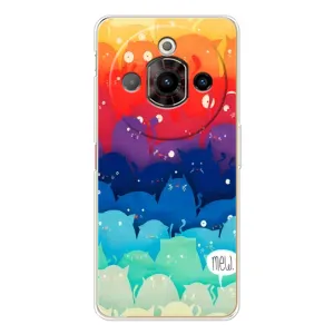 Силиконовый чехол с котиком для ZTE Nubia Focus Pro (Mew)