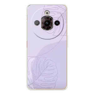 Чехол цветочный дизайн для ZTE Nubia Focus Pro (Монстера фиолетовая)