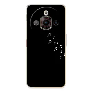 Чехол с картинками на черном фоне для ZTE Nubia Focus Pro (Ноты)