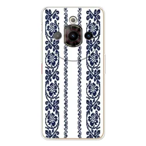 Силиконовый Чехол на ZTE Nubia Focus Pro с картинкой Вышиванки (Синяя вышиванка)