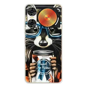 Силиконовый Чехол с Енотами на ZTE Nubia Music 2 (Енот в очках)