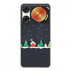 Силиконовый бампер на рождество для ZTE Nubia Music 2 (Город зимний)