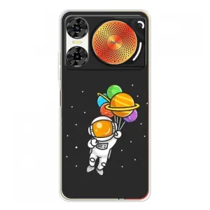 Силиконовый Чехол с принтом "Космонавты" на ZTE Nubia Music 2 (Космонавт с шариками)