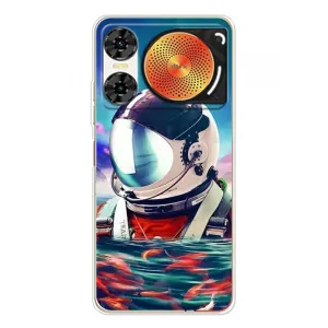 Силиконовый Чехол с принтом "Космонавты" на ZTE Nubia Music 2 (Космонавт в воде)