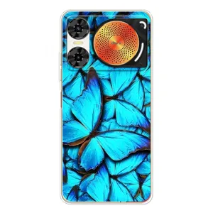 Силиконовый бампер с картинкой животных для ZTE Nubia Music 2 (Крылья бабочек)
