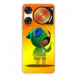 Чехол Бравл Старс для ZTE Nubia Music 2 (LEON в кофте)