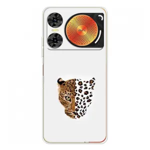 Чехол с леопардовым принтом на ZTE Nubia Music 2 (Леопард на белом)