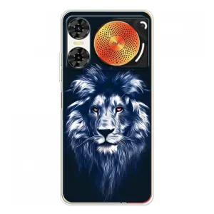 Чехол с картинкой на ZTE Nubia Music 2 (Лев - синий)