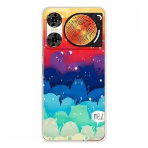 Силиконовый чехол с котиком для ZTE Nubia Music 2 (Mew)