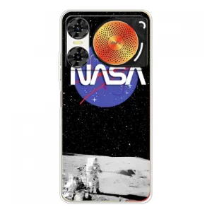 Силиконовый бампер с принтом "Наса" на ZTE Nubia Music 2 (Nasa на луне)