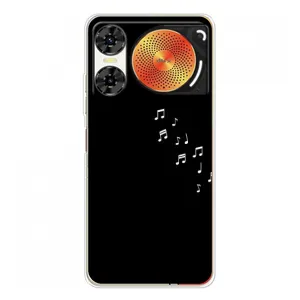 Чехол с картинками на черном фоне для ZTE Nubia Music 2 (Ноты)