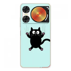 Силиконовый чехол с котиком для ZTE Nubia Music 2 (Падающий кот)