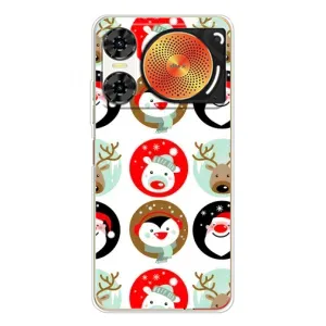 Силиконовый бампер на рождество для ZTE Nubia Music 2 (Рождественский принт)