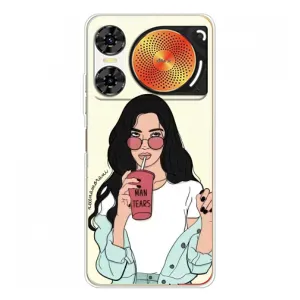 Силіконовый Чохол на ZTE Nubia Music 2 з картинкой Модных девушек (З напоєм)
