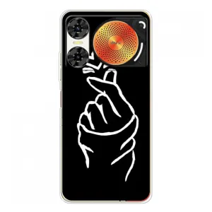Чехлы (Знак сердечка) на ZTE Nubia Music 2 (Сердце на черном)