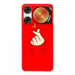 Чехлы (Знак сердечка) на ZTE Nubia Music 2 (Сердце на красном)