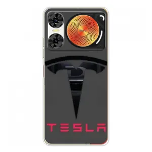 Силиконовый бампер с картинкой машины на ZTE Nubia Music 2 (Logo TESLA)