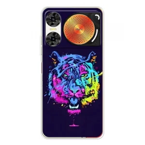 Силиконовый бампер с картинкой животных для ZTE Nubia Music 2 (Тигр-Арт)
