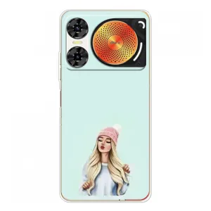Силіконовый Чохол на ZTE Nubia Music 2 з картинкой Модных девушек (В шапці)