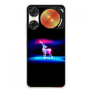 Силиконовый бампер с картинкой животных для ZTE Nubia Music 2 (Яркий олень)