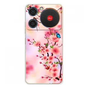 Чехол с принтом САКУРЫ на ZTE Nubia Music (Бабочки на сакуре)