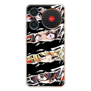 Силиконовые чехлы с глазами Anime для Нубия Мюзик (Глаза на чорном)