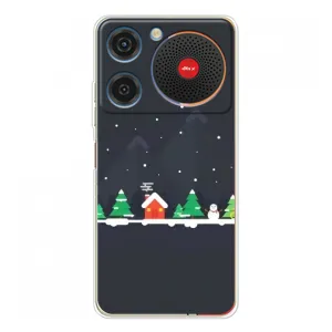Силиконовый бампер на рождество для ZTE Nubia Music (Город зимний)