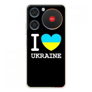 Чехол с Украинской символикой на Нубия Мюзик (I Love Ukraine)