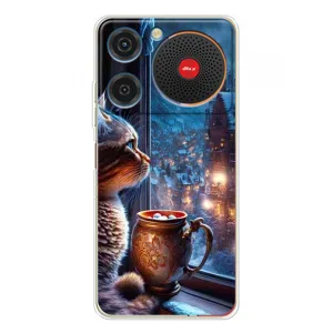 Чехлы на Новый Год ZTE Nubia Music (Кот новогодний)