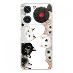 Силиконовый чехол с котиком для ZTE Nubia Music (Коты)