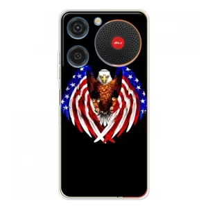 Чехол Флаг USA для ZTE Nubia Music (Крылья США)
