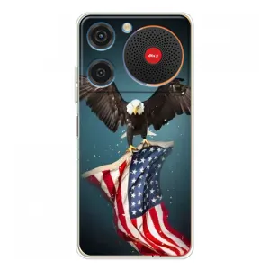 Чехол Флаг USA для ZTE Nubia Music (Орел и флаг)
