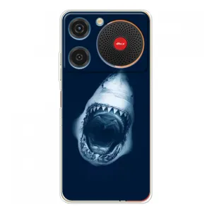 Силиконовый бампер с картинкой животных для ZTE Nubia Music (Пасть Акулы)