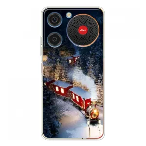Силиконовый бампер на рождество для ZTE Nubia Music (Поезд)