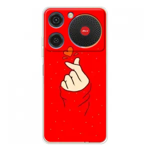 Чехлы (Знак сердечка) на ZTE Nubia Music (Сердце на красном)