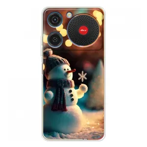 Чехлы на Новый Год ZTE Nubia Music (Снеговик праздничный)