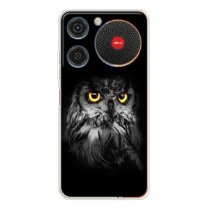 Чехлы с принтом СОВЫ для ZTE Nubia Music (Сова на чёрном)