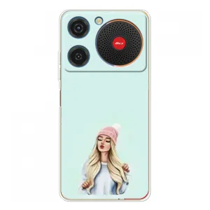 Силиконовый Чехол на ZTE Nubia Music с картинкой Стильных Девушек (В шапке)
